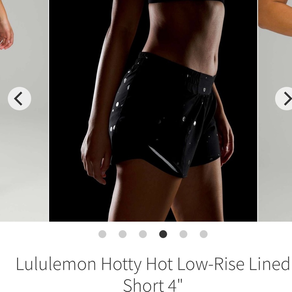lululemon athletica Black Athletic Shorts with Low-Rise Waistband